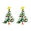 Christmas Series Alloy Dripping Oil Diamond Christmas Tree Earrings