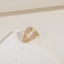 Classic Shiny Wing Zircon 14K Gold Plated Open Ring