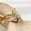 Classic V Shape 18K Gold Plated Titanium Steel Choker Necklace