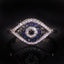 Commute Devil's Eye Gold Plated Irregular Gemstone Stacking Rings for Women
