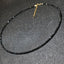 Commute Geometric Black Spinel Crystal Beaded Women's Choker Necklace