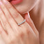 Commute Geometric 14K Gold Plated Sterling Silver Zircon Inlay Rings