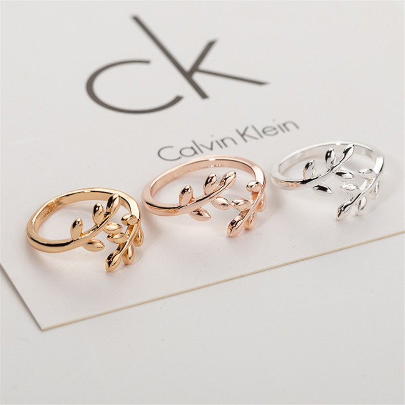 Commute Leaf Metal Wholesale Open Ring