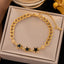 Commute Pentagram Geometric Titanium Steel 18K Gold Plated Shell Chain Bracelet