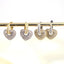 Copper Zircon Heart-shaped Creative Design Earrings for Women