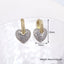 Copper Zircon Heart-shaped Creative Design Earrings for Women