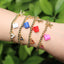Creative Fun Coffee Cup Airplane Heart Pendant Bead Bracelet