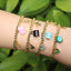 Creative Fun Coffee Cup Airplane Heart Pendant Bead Bracelet