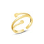 18K Gold Plated Titanium Steel Roman Numeral Shell Adjustable Ring
