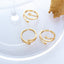 18K Gold Plated Titanium Steel Roman Numeral Shell Adjustable Ring