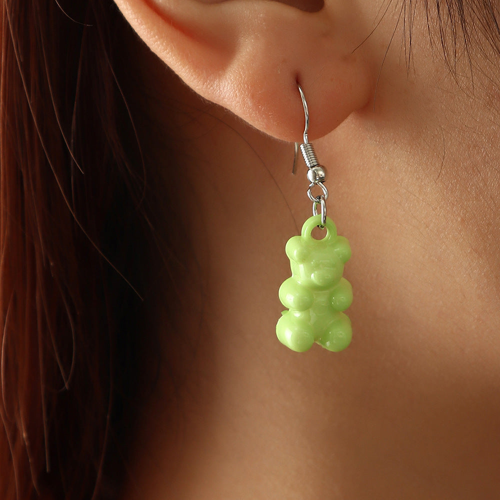 Pastel Bear Earrings for Girls - Cute and Soft Studs
