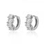 Cross-border S925 Silver Needle Inlaid Diamond Stud Earrings Inlaid With Rectangular Zircon Irregular Ear Bone Buckle