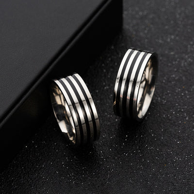 Cross-border Source Jewelry 8MM Wide Stainless Steel Drip Ring Simple Fashion Jewelry Wholesale