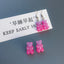 Cute And Interesting Two-color Gummy Bear Earrings Female