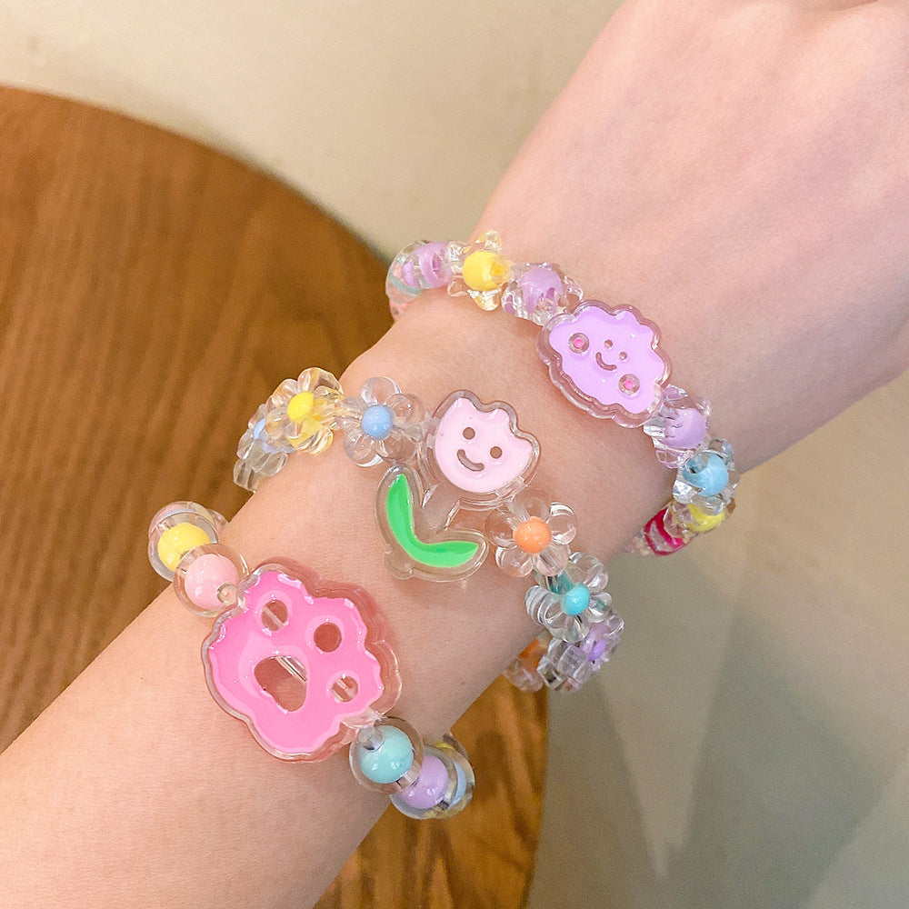 Cute Cartoon Arylic Beaded Kid'S Bracelets 1 Piece