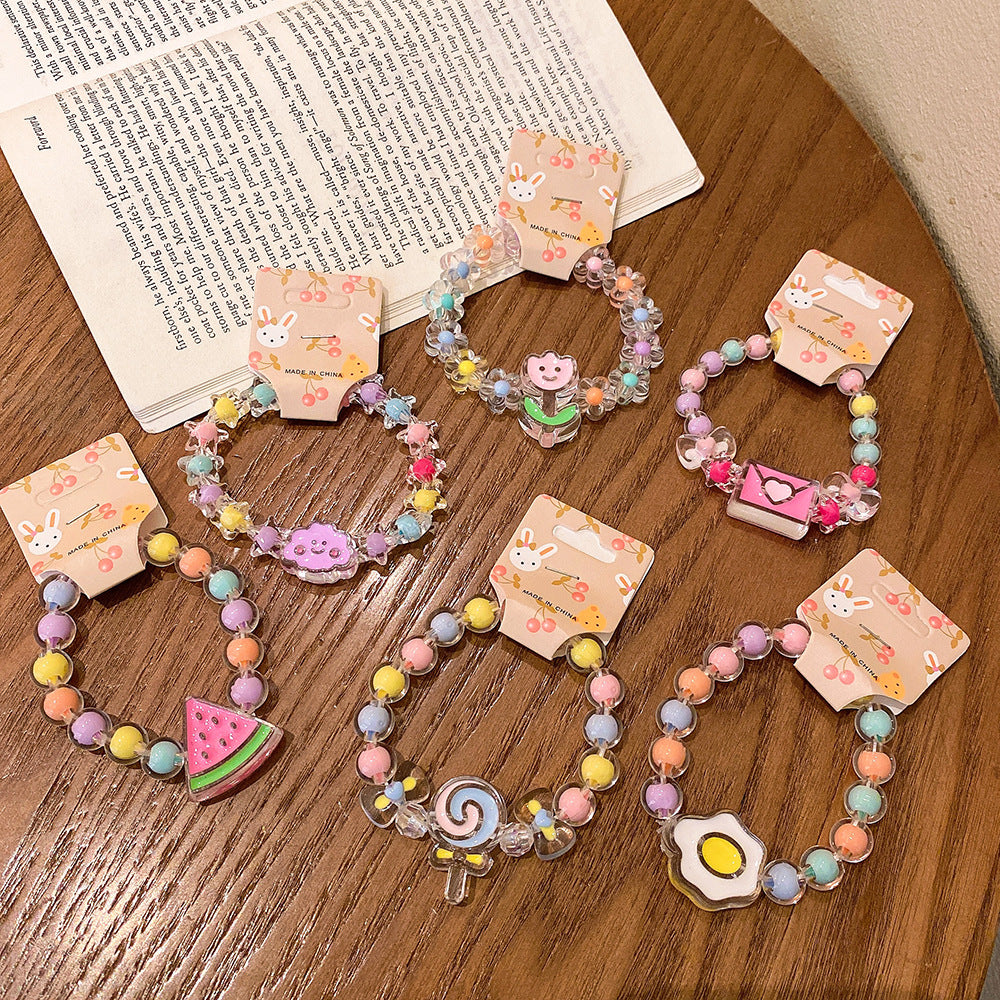 Cute Cartoon Arylic Beaded Kid'S Bracelets 1 Piece