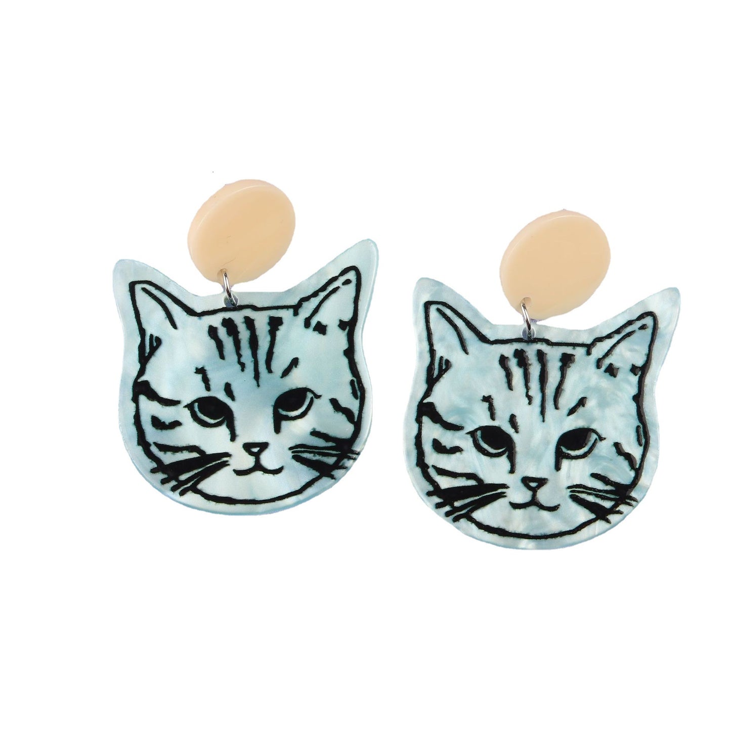 Cute Cat Acrylic Cartoon Earrings