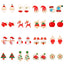 Cute Christmas Tree Apple Snowman Alloy Plating Rhinestones Women'S Ear Studs 1 Pair