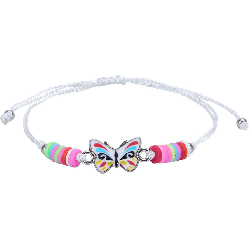 Cute Heart Shape Butterfly Alloy Knitting Kid'S Bracelets 1 Piece