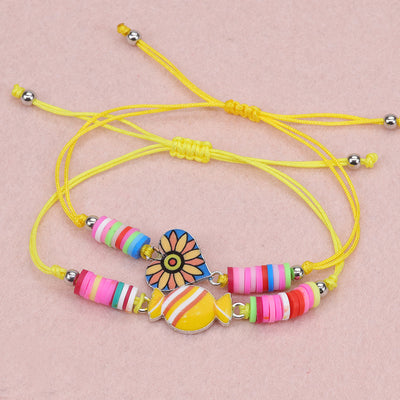 Cute Heart Shape Butterfly Alloy Knitting Kid'S Bracelets 1 Piece