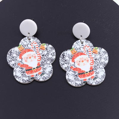 Cute Water Droplets Arylic Printing Women'S Drop Earrings 1 Pair