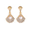 Diamond Tassel Pearl Moon Fishtail Earrings