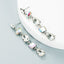 Teardrop Glass Diamond Tassel Earrings
