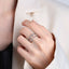 Elegant Double Layer Zircon Cross Open Ring in Sterling Silver Plating