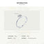 Elegant Zircon Inlay Sterling Silver Rhodium Plated Ring