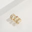 Elegant Geometric 14K Gold Plated Zircon Open Ring