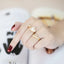 Elegant Geometric Heart Shape Copper Gold Plated Artificial Pearls Zircon Open Ring 1 Piece