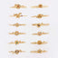 Elegant Glam Vintage Adjustable December Birthstone Flower Gold Plated Ring