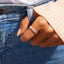Elegant Heart Cross Sterling Silver Zircon Ring for Women