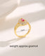 Elegant Angel's Eye Square Zircon 18K Gold Plated Open Ring