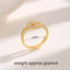 Elegant Angel's Eye Square Zircon 18K Gold Plated Open Ring
