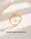 Elegant Angel's Eye Square Zircon 18K Gold Plated Open Ring