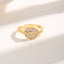 Elegant Angel's Eye Square Zircon 18K Gold Plated Open Ring