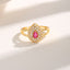 Elegant Angel's Eye Square Zircon 18K Gold Plated Open Ring