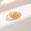 Elegant Angel's Eye Square Zircon 18K Gold Plated Open Ring