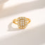 Elegant Angel's Eye Square Zircon 18K Gold Plated Open Ring