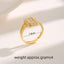 Elegant Angel's Eye Square Zircon 18K Gold Plated Open Ring