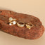 Elegant Geometric Star 14K Gold Plated Open Ring with Artificial Pearls