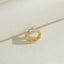 Elegant Geometric Zircon Square 14K Gold Plated Open Ring