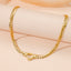 Elegant Heart Shape 18K Gold Plated Titanium Steel Cuban Chain Necklace