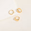 Elegant Geometric 14K Gold Plated Open Rings