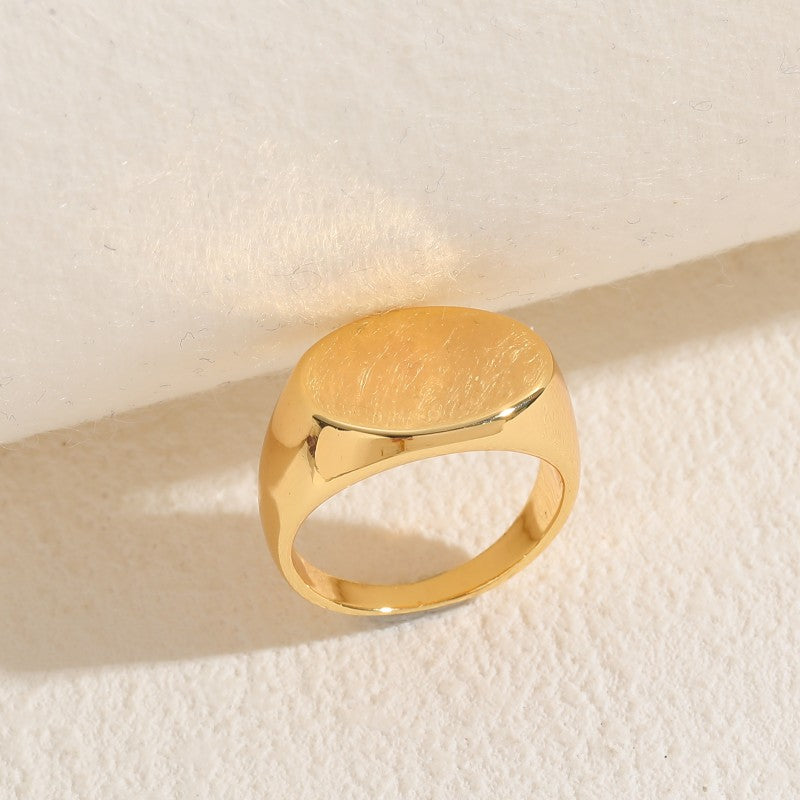 Elegant Geometric 14K Gold Plated Open Rings