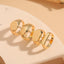 Elegant Geometric 14K Gold Plated Open Rings