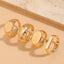 Elegant Geometric 14K Gold Plated Open Rings