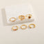 Elegant Geometric Tiger Eye Zircon 14K Gold Plated Copper Ring