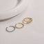 Elegant Minimalist 14K Gold Plated Copper Zircon Beaded Open Ring